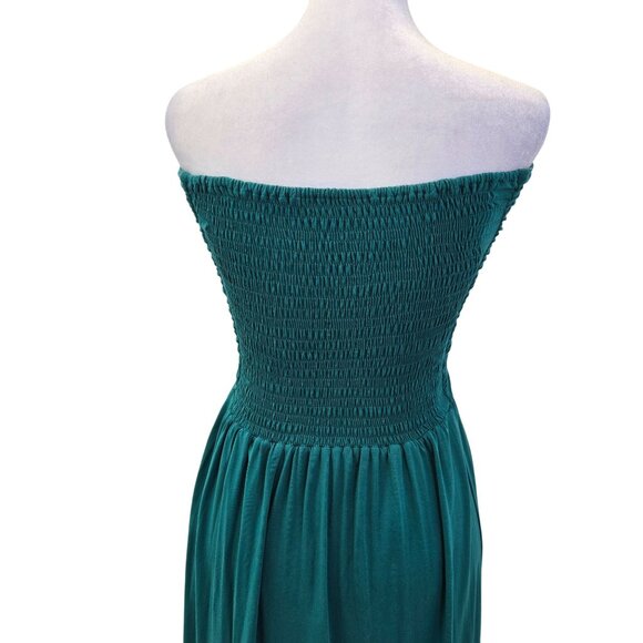 Bel Kazan Ruched Woven Strapless Midi Dress Size XS - Picture 5 of 6